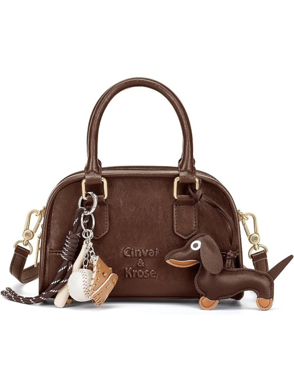 Women Coffee Leather Ladies Cute Mini Adjustable Strap Handbags Crossbody Bag